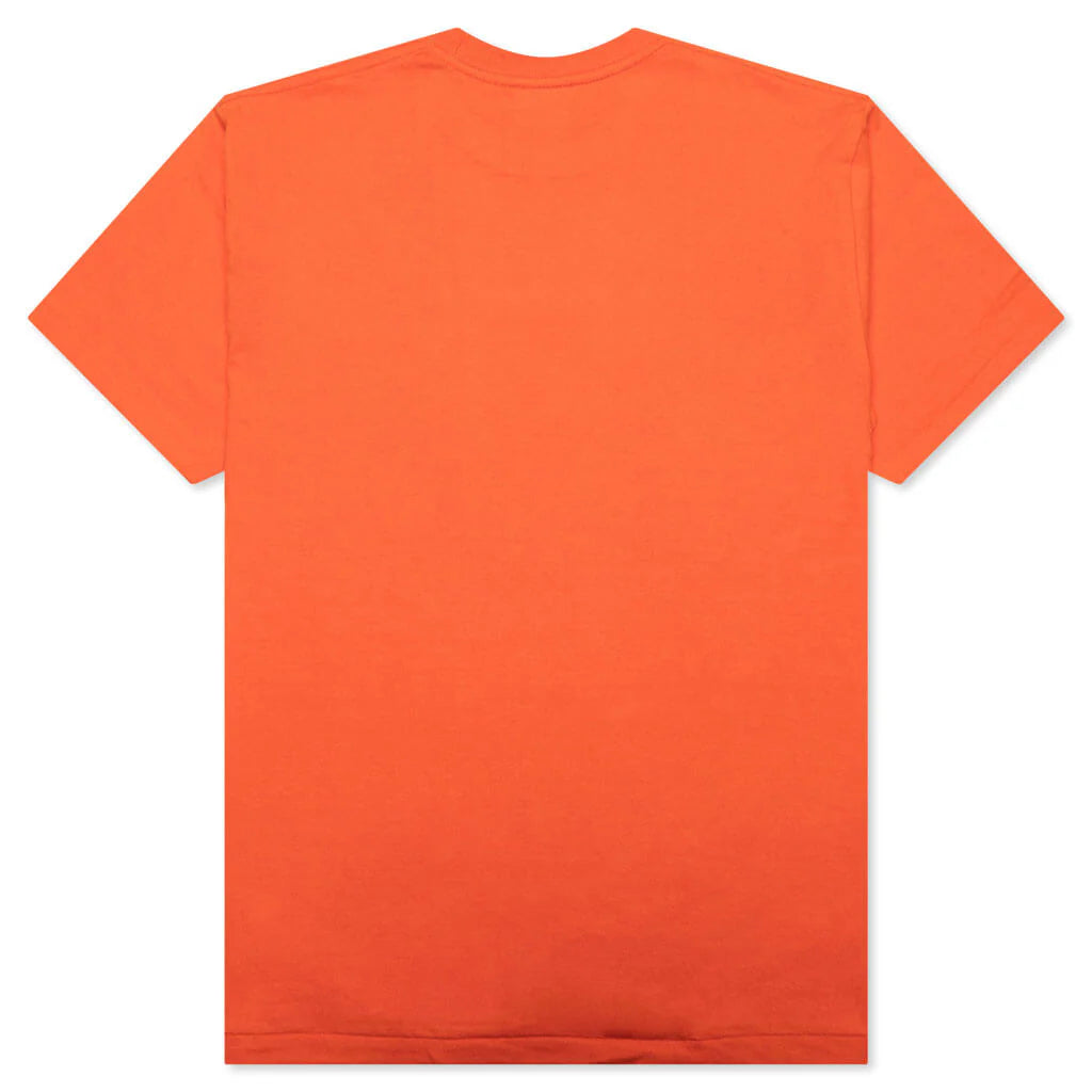 A BATHING APE COLLEGE TEE - ORANGE