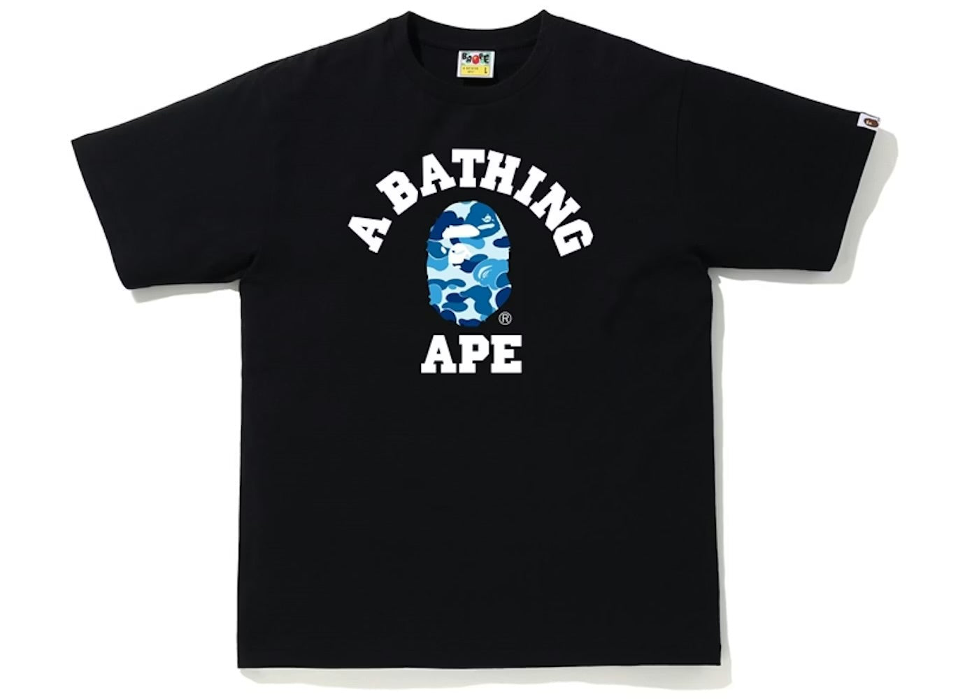 BAPE ABC Camo College Tee Black Blue