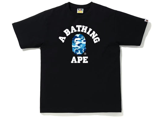 BAPE ABC Camo College Tee Black Blue