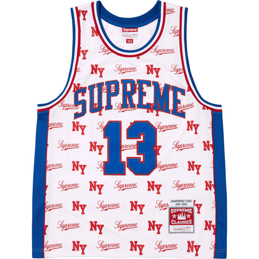 Supreme Mitchell & Ness Monogram Basketball Jersey White