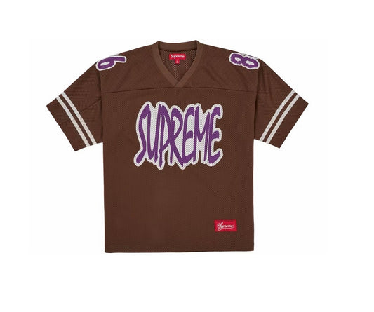 Supreme Reflective Football Jersey Brown