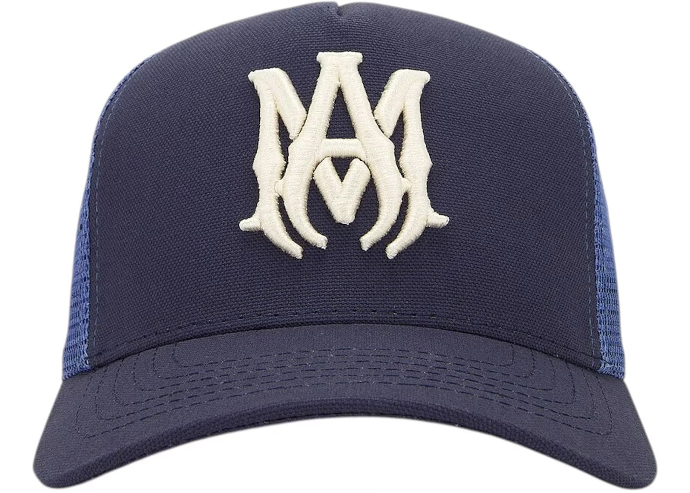 AMIRI MA Trucker Hat Navy Blue White