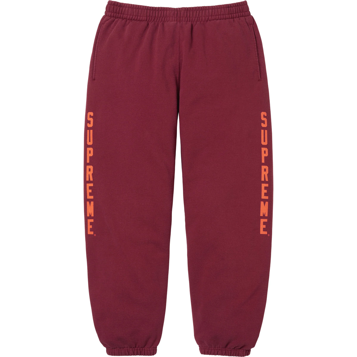 Supreme Washed Logo Sweatpant Cardinal