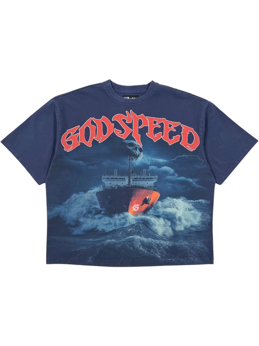 Godspeed Sea Sick Tee Navy