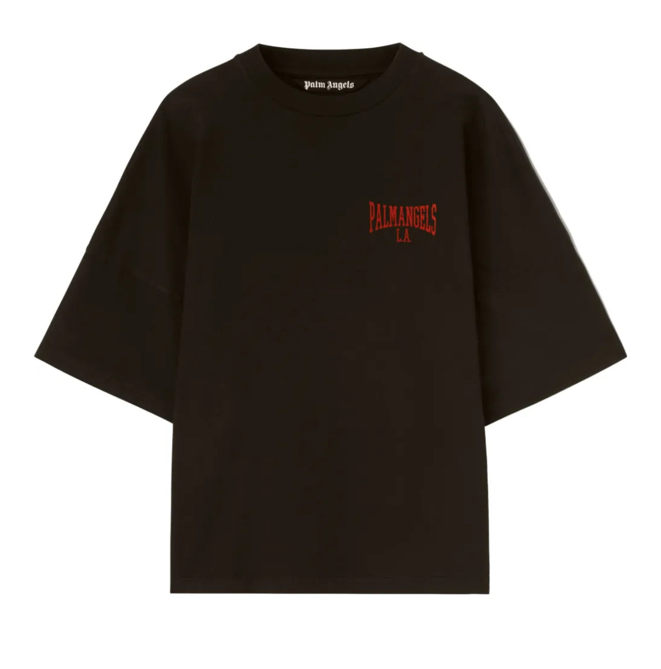 Palm Angels College Over Tee Black Dark Red