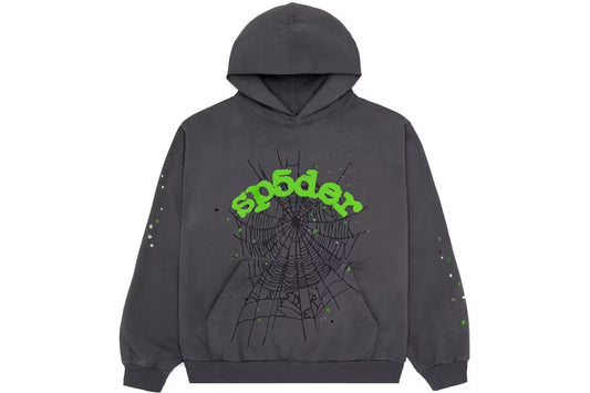 Sp5der Punk V2 Hoodie Grey