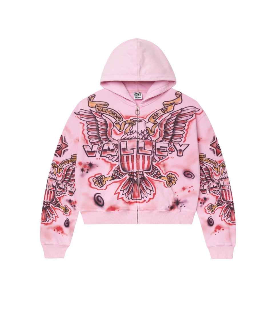 Vale Forever Pink Flag Zip Up
