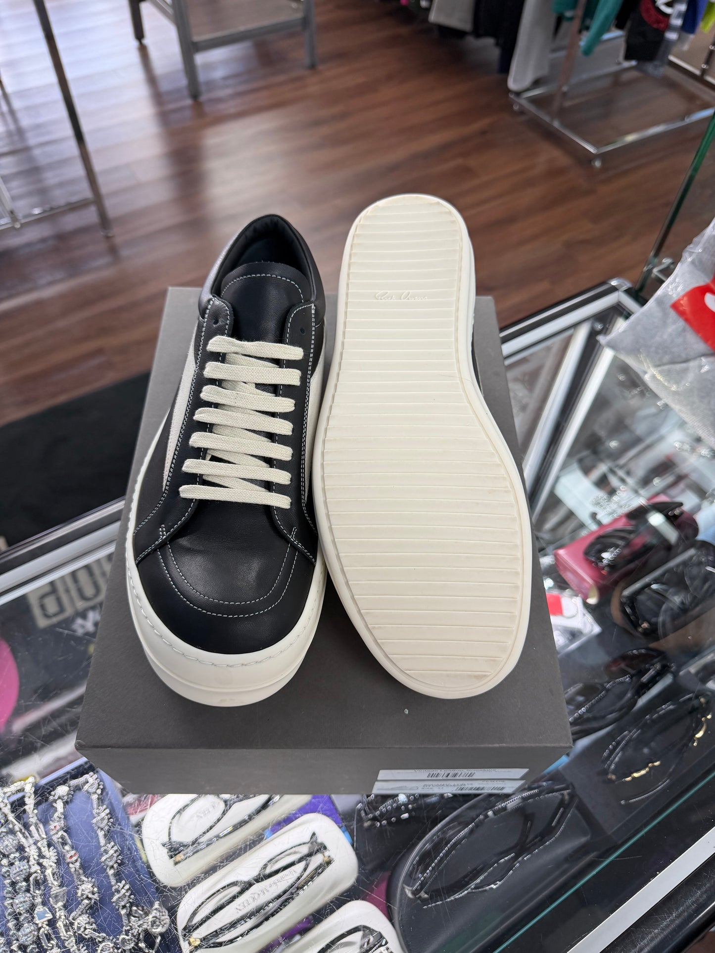 Rick Owen’s Vintage Low Sneaker Black Milk (Worn 1x)