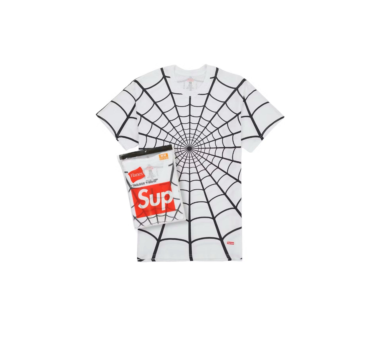 Supreme x Hanes Spider-Man Tagless Tee White (2 Pack)