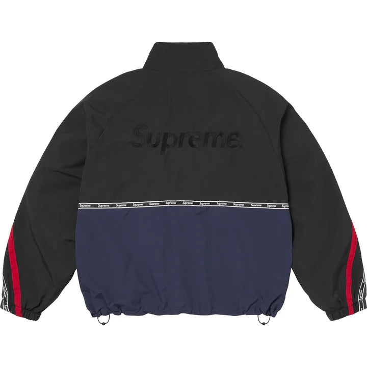 Supreme Logo Taping Track Jacket Navy