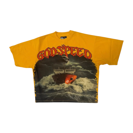 Godspeed Sea Sick Tee Yellow