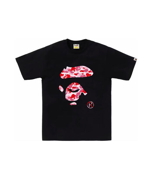 BAPE ABC Camo Ape Face ‘Black/Pink’ Tee