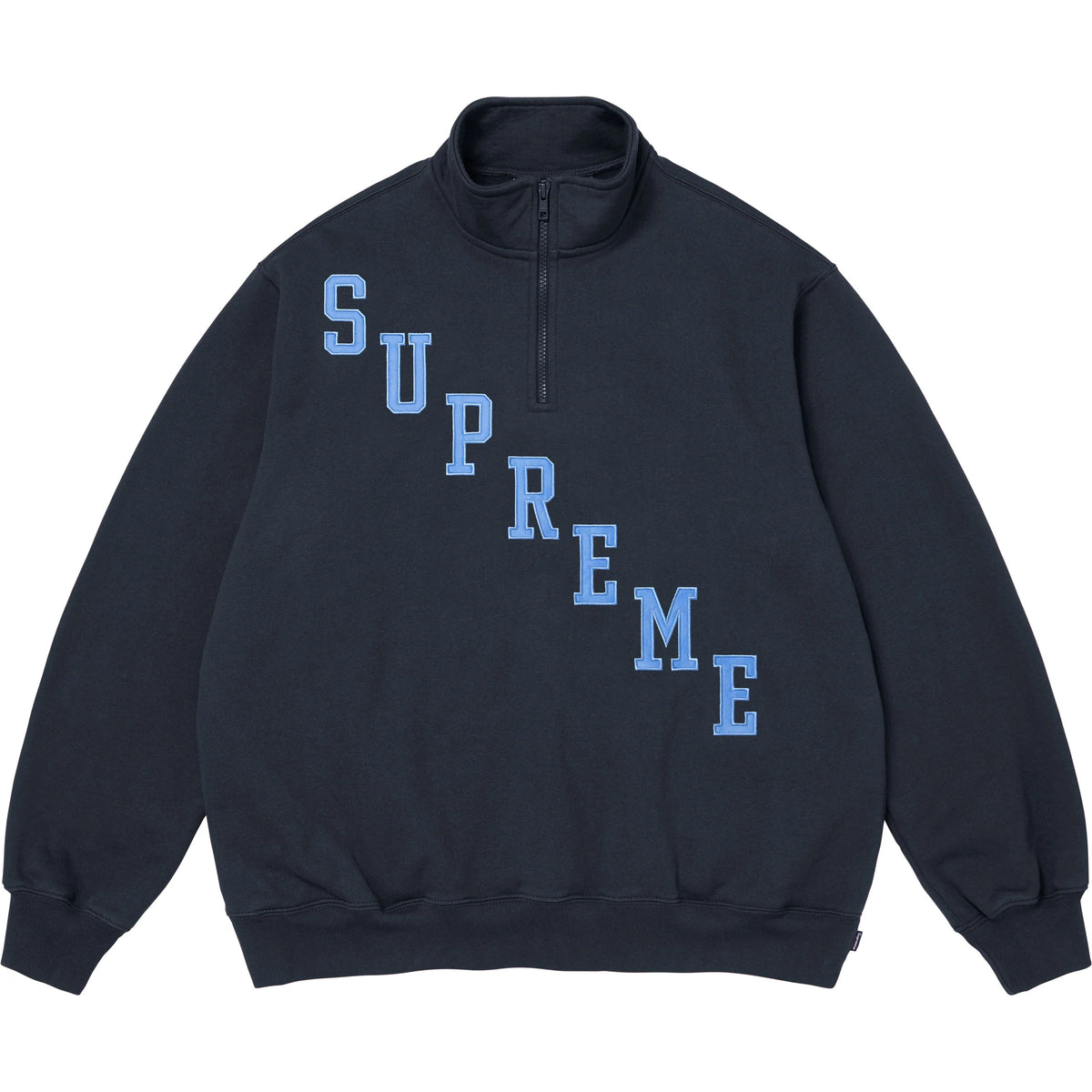 Supreme Stacked Half Zip Sweatshirt Navy