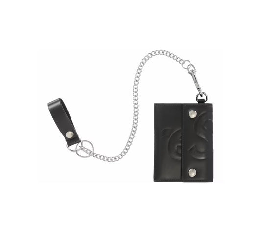 Supreme Leather Chain Wallet Black