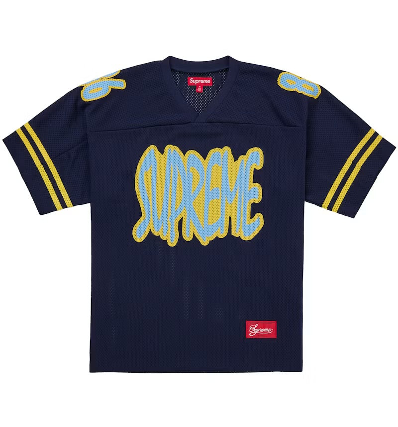 Supreme Reflective Football Jersey Navy