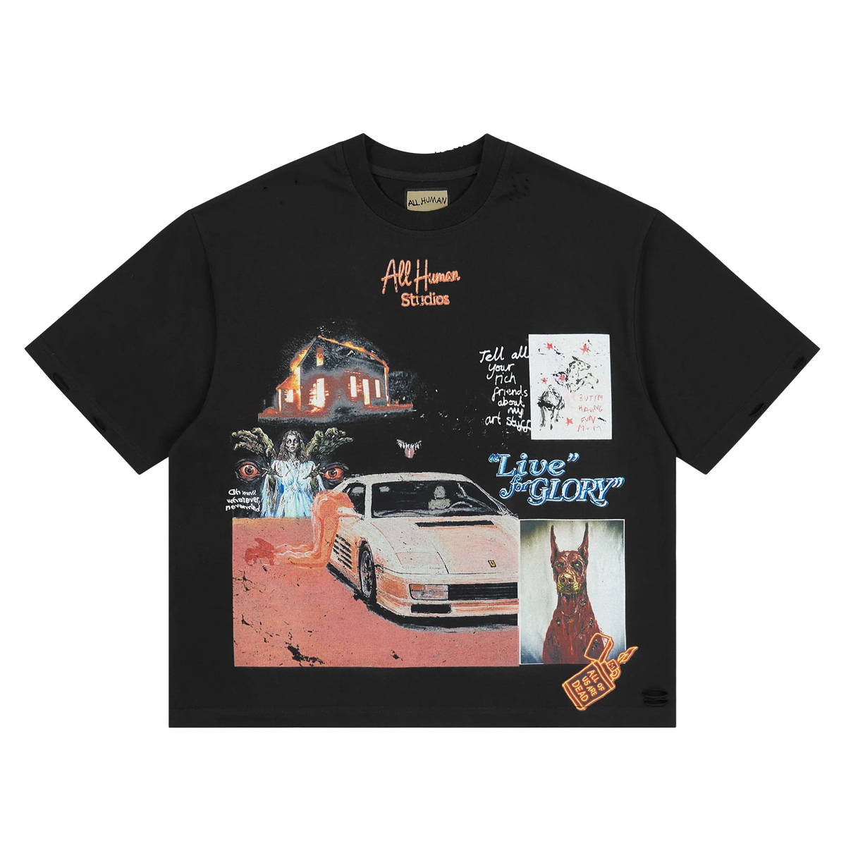 All Human White Ferrari V2 Tee