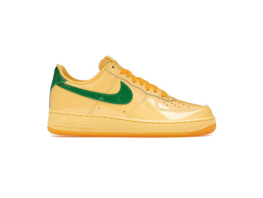 Nike Air Force 1 Low Patent Leather Topaz Gold Pine Green