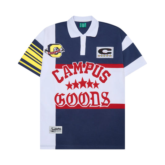 Campus Goods Valor Varsity Polo Blue