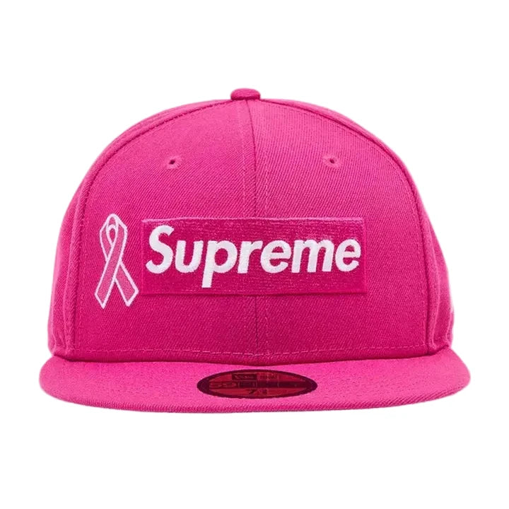 Supreme x New Era Breast Cancer Awareness Box Logo Fitted Hat