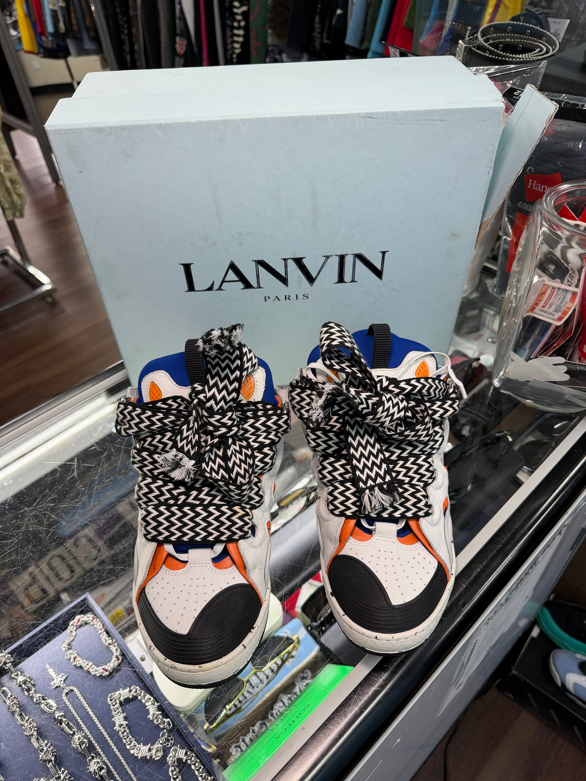 Lanvin Curb Sneaker Blue/Orange (Pre Owned