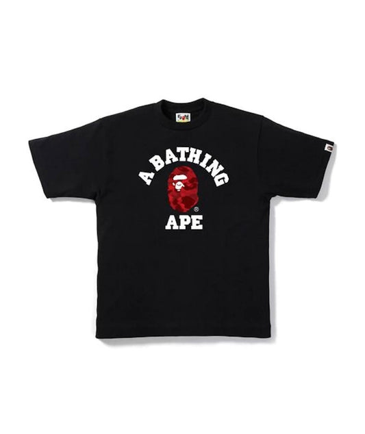 BAPE Camo College Tee ‘Red/Black”