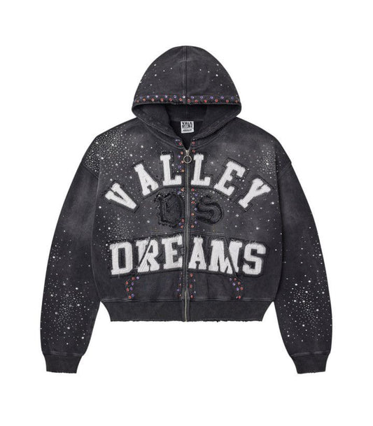 Vale Forever Black Classico Zip up hoodie