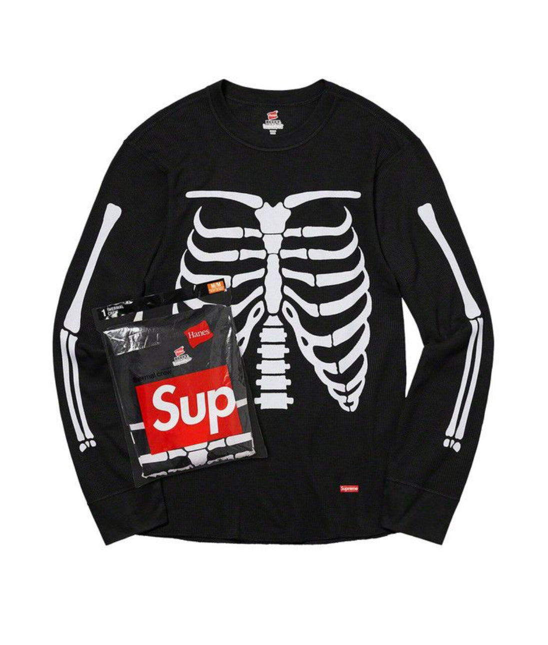 Supreme x Hanes Bones Thermal
Crew (1 Pack) Black