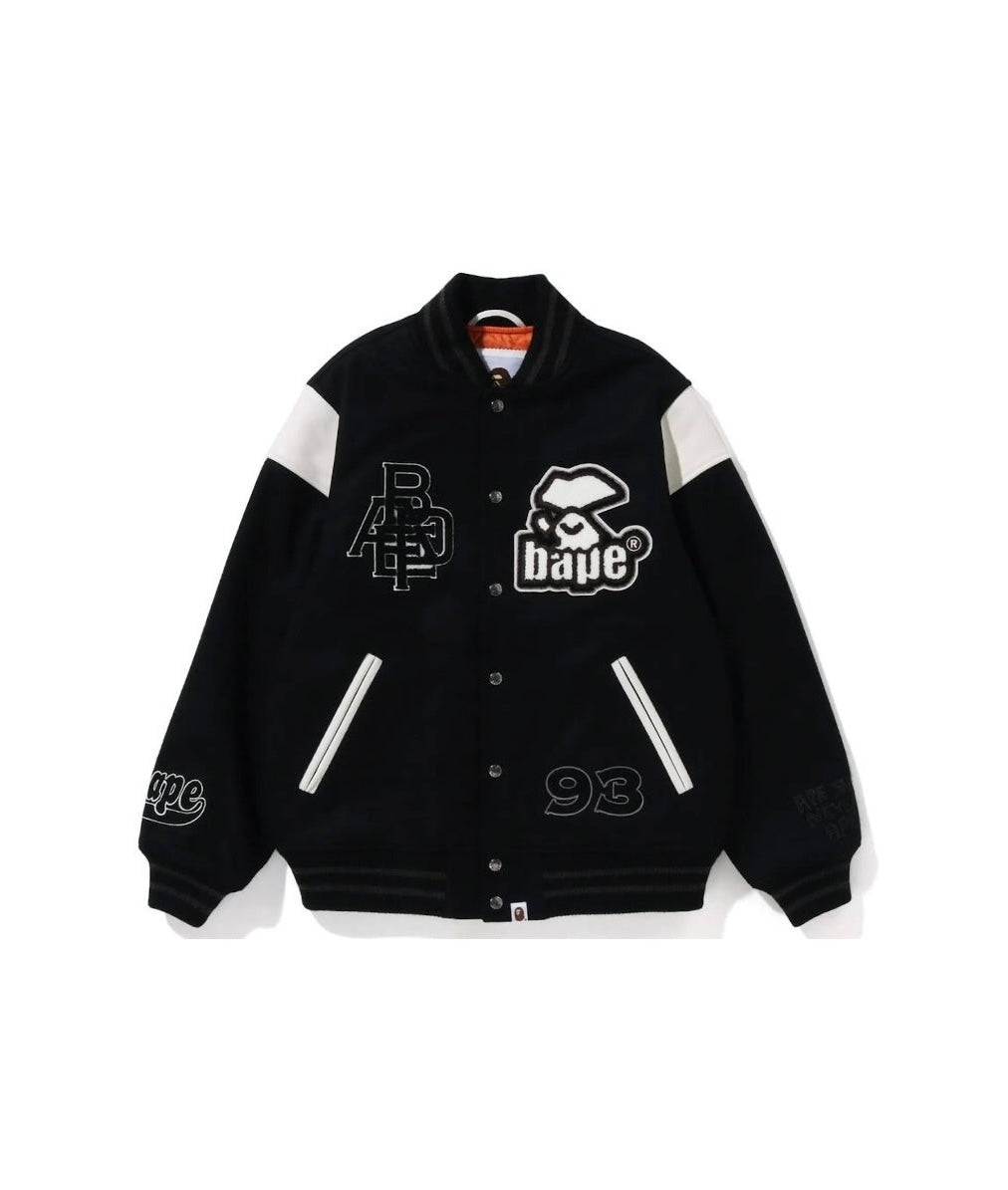 BAPE Switch Shoulder Varsity Jacket ‘Black’