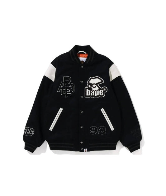 BAPE Switch Shoulder Varsity Jacket ‘Black’