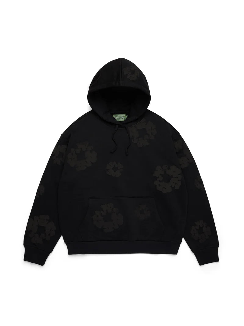 Denim Tears Cotton Wreath Hoodie Black Monochrome