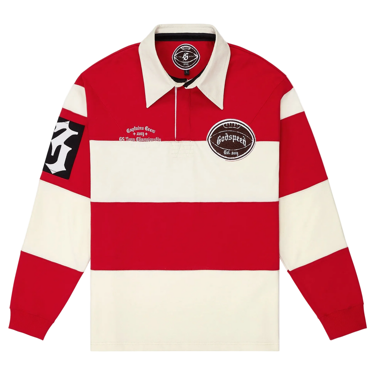 Godspeed Classic Field Rugby Shirt Cream/Red