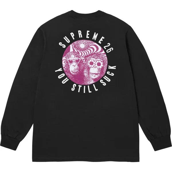 Supreme You Still Suck Monkey L/S Tee Black