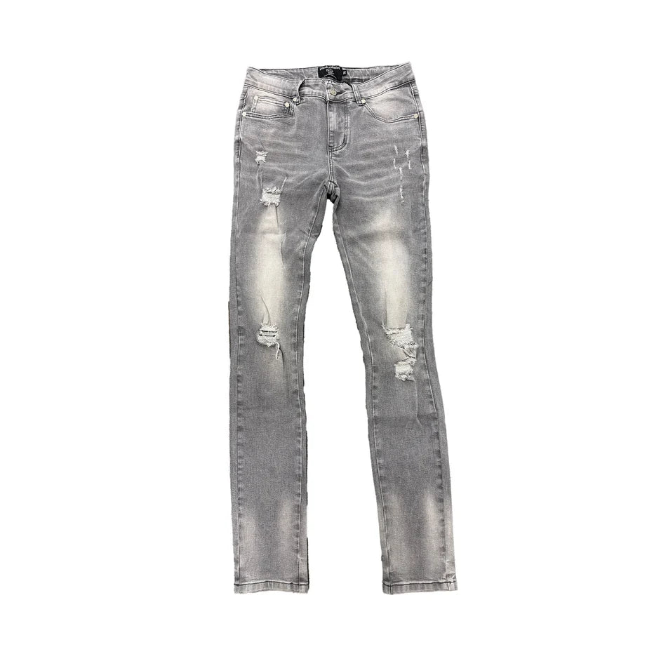 Mixed Emotion Grey 001 Denim