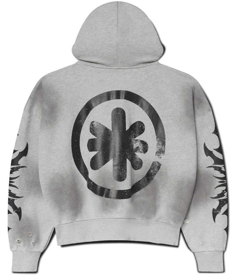 Lost SHDWS Zip-Up Hoodie Dirty Grey