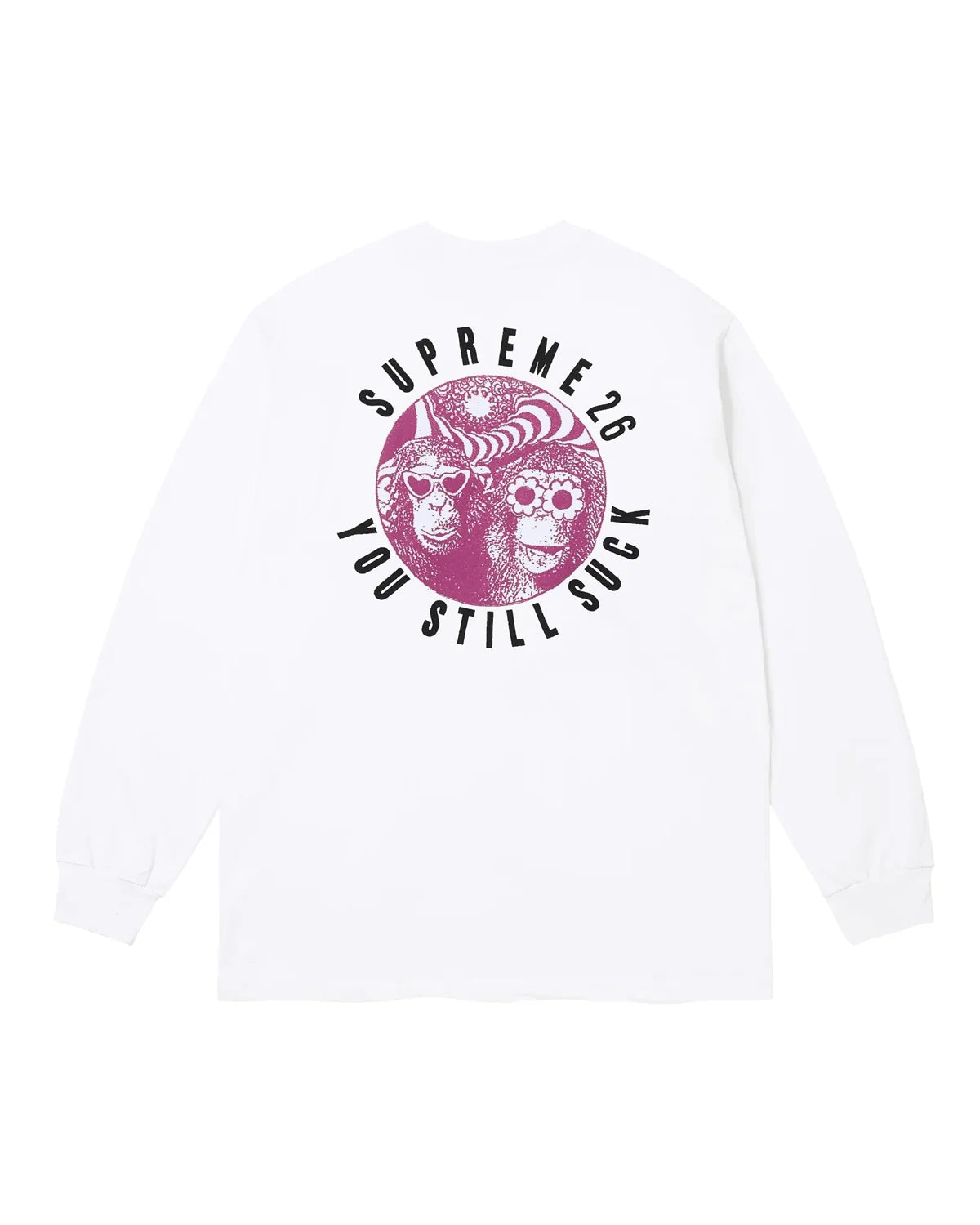 Supreme You Still Suck Monkey L/S Tee White
