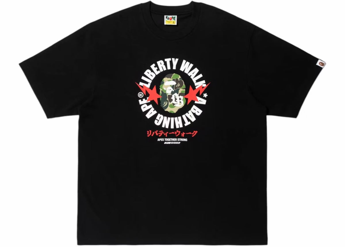 BAPE × Liberty Walk ABC Camo Busy Works Relaxed Fit Tee Black