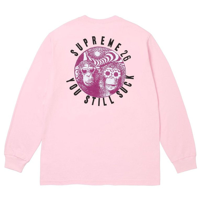 Supreme You Still Suck Monkey L/S Tee Light Pink